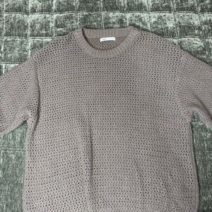 Zara Men's Knit Shirt in Light Brown